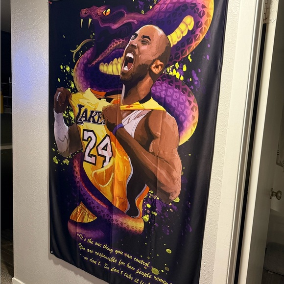 Other - Kobe Bryant Purple and Yellow Wall Flag